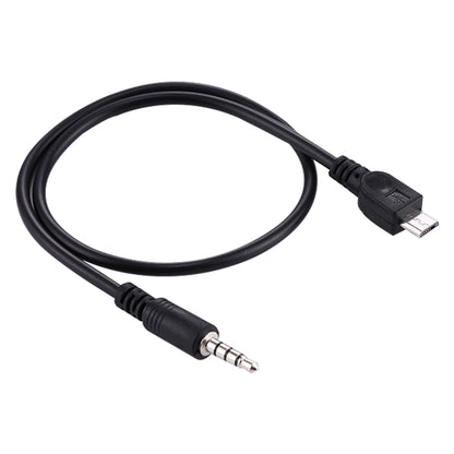 3.5mm Male to Micro USB Male Audio AUX Cable, Length: about 40cm(Black) - Aux Cable by buy2fix | Online Shopping UK | buy2fix