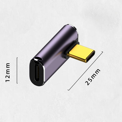 240W USB-C/Type-C Female to USB-C/Type-C Male 40Gbps Medium Bend Adapter with Light - Cable & Adapters by buy2fix | Online Shopping UK | buy2fix