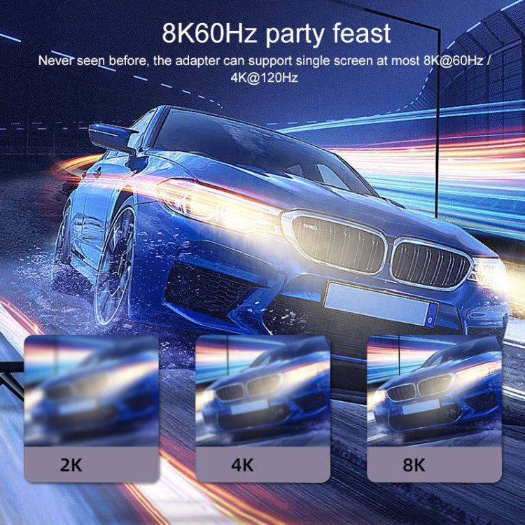 240W USB-C/Type-C Female to USB-C/Type-C Male 40Gbps U-Type Adapter with Light by buy2fix