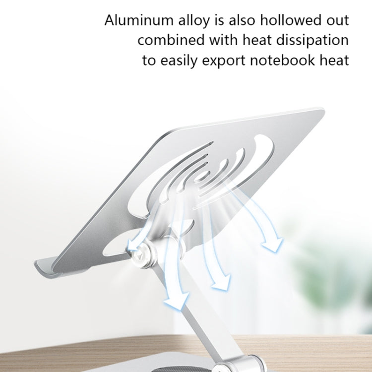 L-13 Aluminum Alloy Foldable Rotating Laptop/Tablet Stand (Silver) - Laptop Stand by buy2fix | Online Shopping UK | buy2fix
