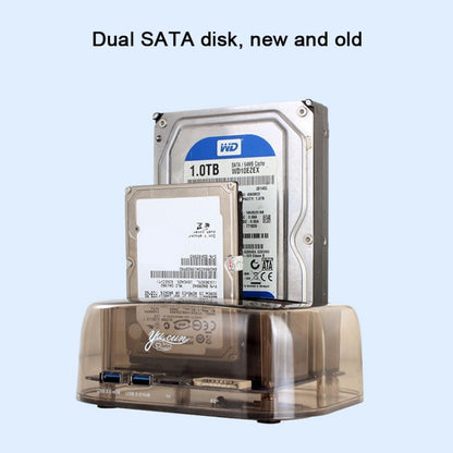 2.5 / 3.5 inch USB3.0 Dual SATA HDD Enclosure with HUB & OTB Function, The Maximum Support Capacity: 16TB by buy2fix