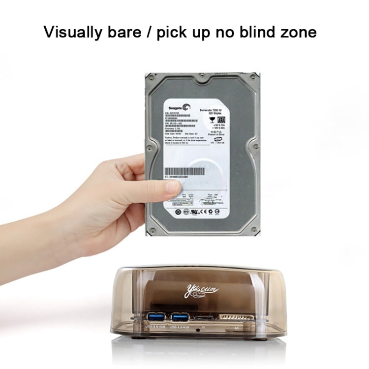 2.5 / 3.5 inch USB3.0 Dual SATA HDD Enclosure with HUB & OTB Function, The Maximum Support Capacity: 16TB by buy2fix