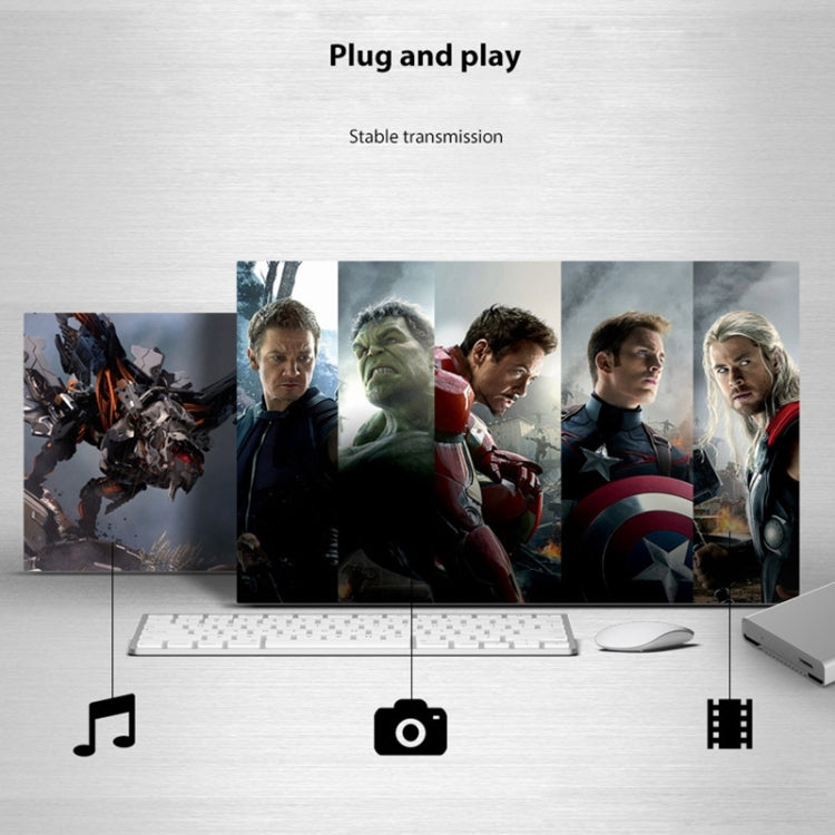 Blueendless U23Q SATA 2.5 inch Micro B Interface HDD Enclosure with USB-C / Type-C to USB 3.0 Cable, Support Thickness: 1cm or less by buy2fix