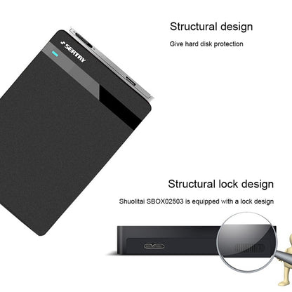 SEATAY HD213 Tool Free Screwless SATA 2.5 inch USB 3.0 Interface HDD Enclosure, The Maximum Support Capacity: 2TB(Black) by buy2fix
