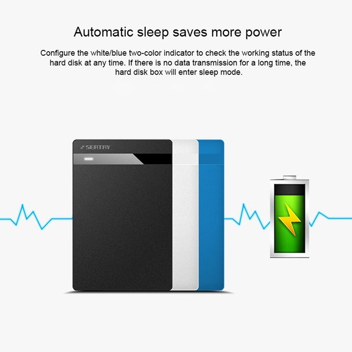 SEATAY HD213 Tool Free Screwless SATA 2.5 inch USB 3.0 Interface HDD Enclosure, The Maximum Support Capacity: 2TB(Blue) by buy2fix