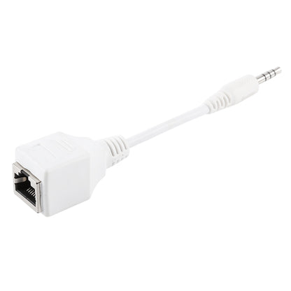CAT5 RJ45 Socket to 3.5mm 4 Pole Male Plug Audio Ethernet LAN Network Adapter, Total Length: about 13cm - Aux Cable by buy2fix | Online Shopping UK | buy2fix