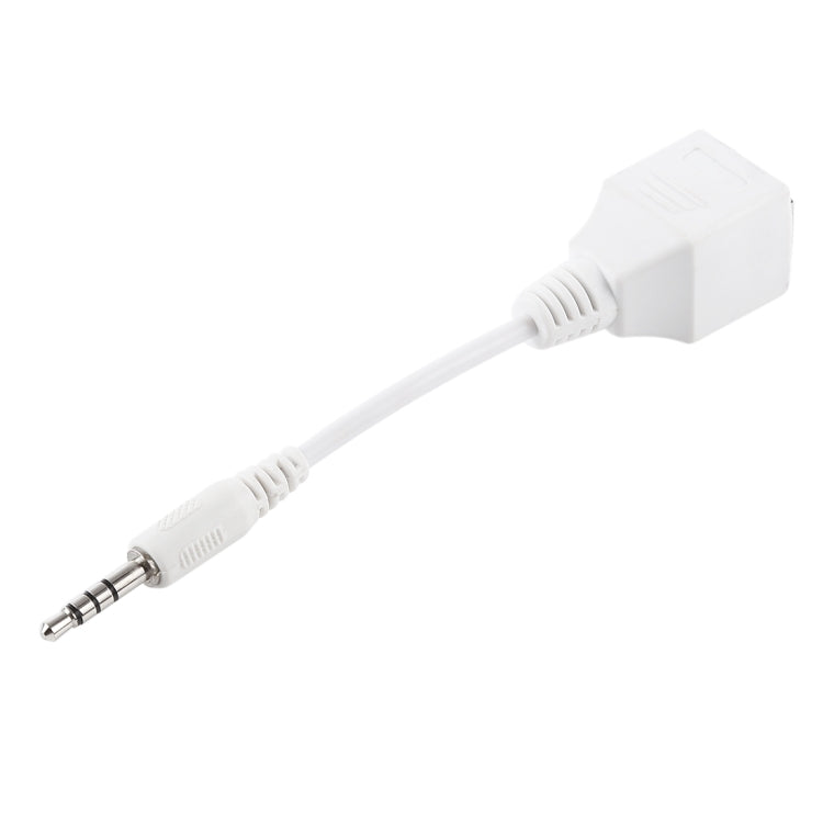 CAT5 RJ45 Socket to 3.5mm 4 Pole Male Plug Audio Ethernet LAN Network Adapter, Total Length: about 13cm - Aux Cable by buy2fix | Online Shopping UK | buy2fix