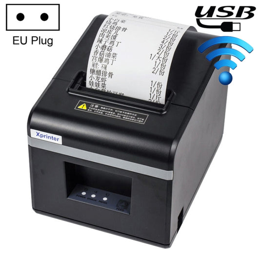 Xprinter N160II USB+WIFI Interface 80mm 160mm/s Automatic Thermal Receipt Printer, EU Plug - Receipt Printers by Xprinter | Online Shopping UK | buy2fix