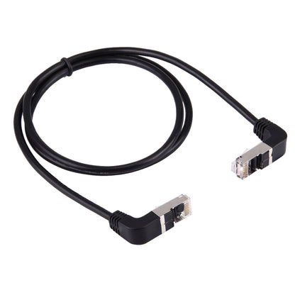 1m RJ45 Male Bent Down to RJ45 Male Bent Down Network LAN Cable by buy2fix