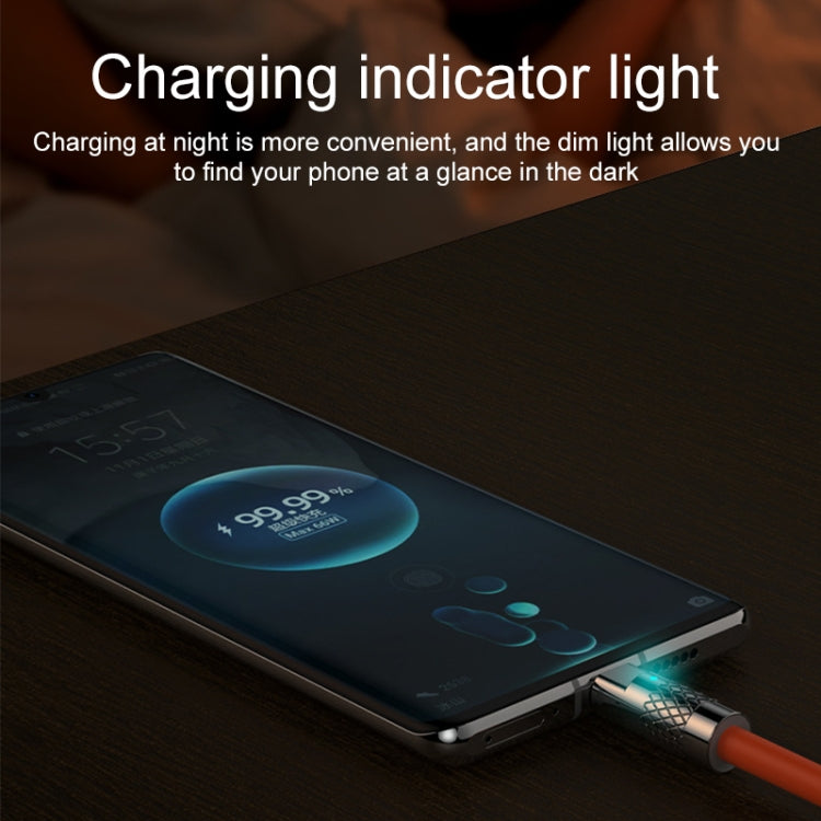 Mech Series 6A 120W USB to USB-C / Type-C Metal Plug Silicone Fast Charging Data Cable, Length: 1.8m(Yellow) by buy2fix