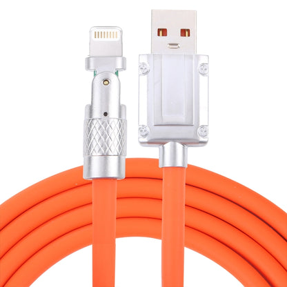 Mech Series 6A 120W USB to 8 Pin 180-degree Metal Plug Fast Charging Cable, Length: 1.2m(Orange) by buy2fix