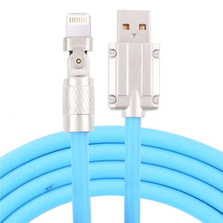 Mech Series 6A 120W USB to 8 Pin 180-degree Metal Plug Fast Charging Cable, Length: 1.2m(Blue) by buy2fix