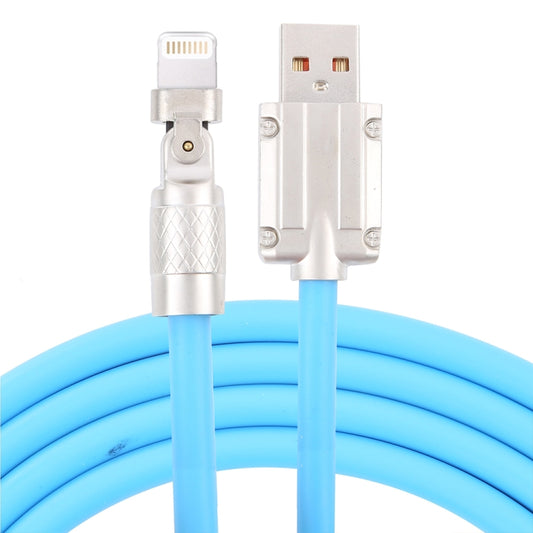 Mech Series 6A 120W USB to 8 Pin 180-degree Metal Plug Fast Charging Cable, Length: 1.2m(Blue) by buy2fix