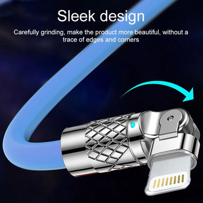 Mech Series 6A 120W USB to 8 Pin 180-degree Metal Plug Fast Charging Cable, Length: 1.8m(Blue) by buy2fix