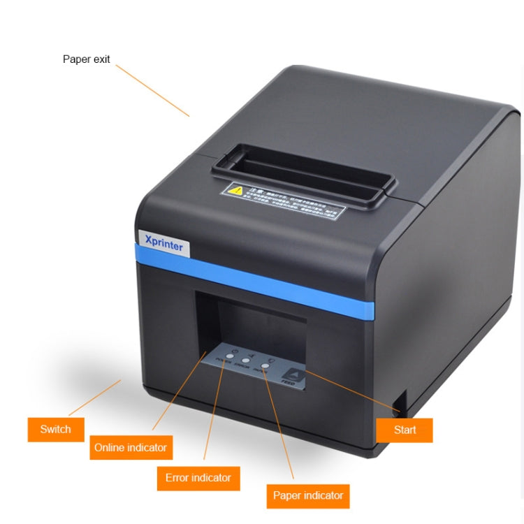 Xprinter XP-N160II USB Port Thermal Automatic Calibration Barcode Printer - Receipt Printers by Xprinter | Online Shopping UK | buy2fix