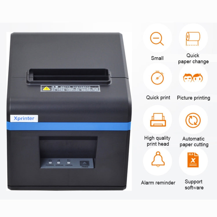 Xprinter XP-N160II USB Port Thermal Automatic Calibration Barcode Printer - Receipt Printers by Xprinter | Online Shopping UK | buy2fix