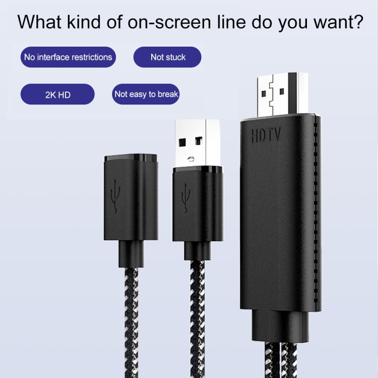 7563s USB-C / Type-C Female to 2K HDMI Male HD Video Adapter Cable, Cable Length: 1m by buy2fix