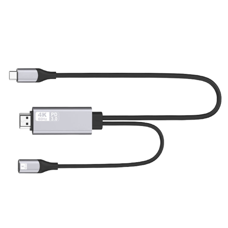 9572PD USB-C / Type-C Male to HDMI Male 4K HD Video Adapter Cable, Cable Length: 1.8m by buy2fix
