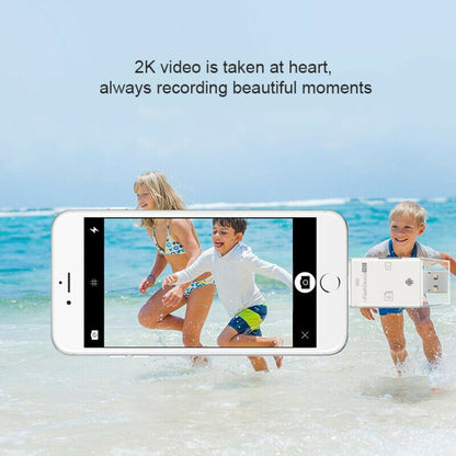 NK-208 3 in 1 i-Flash TF Card / SD Card Reader For 8 Pin + USB 2.0 + Micro USB Devices(White) by buy2fix