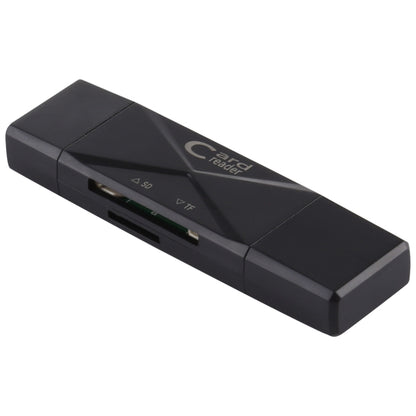 USB-C / Type-C + SD + TF + Micro USB to USB 2.0 Card Reader (Black) by buy2fix
