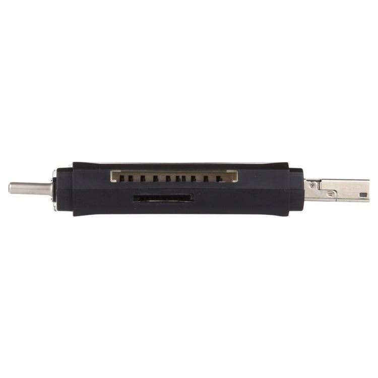 USB-C / Type-C + SD + TF + Micro USB to USB 2.0 Card Reader (Black) by buy2fix