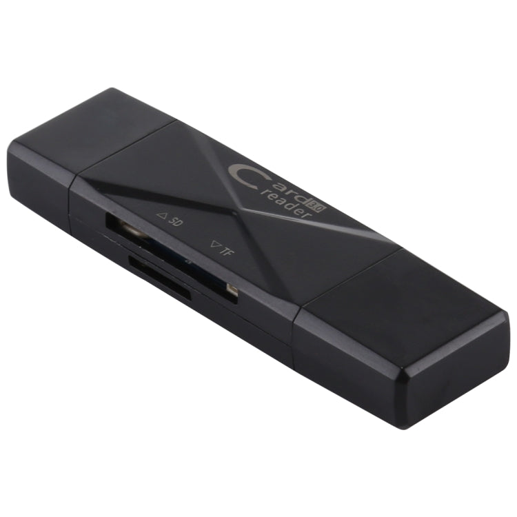 USB-C / Type-C + SD + TF + Micro USB to USB 3.0 Card Reader (Black) by buy2fix
