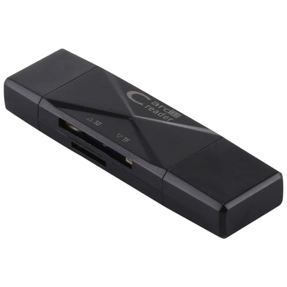 USB-C / Type-C + SD + TF + Micro USB to USB 3.0 Card Reader (Black) by buy2fix
