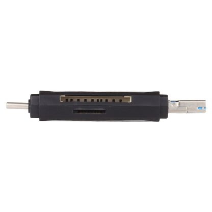 USB-C / Type-C + SD + TF + Micro USB to USB 3.0 Card Reader (Black) by buy2fix