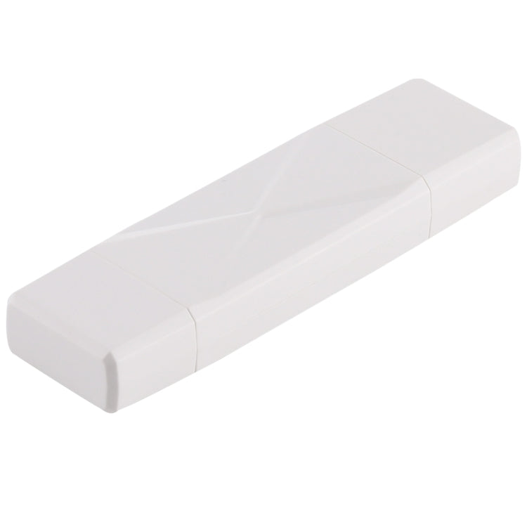 USB-C / Type-C + SD + TF + Micro USB to USB 3.0 Card Reader (White) by buy2fix