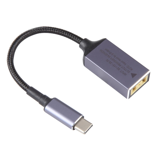 USB-C / Type-C Male to Big Square USB Plug Female Nylon Braided Adapter Cable for Lenovo Thinkpad/ThinkBook/Xiaoxin
