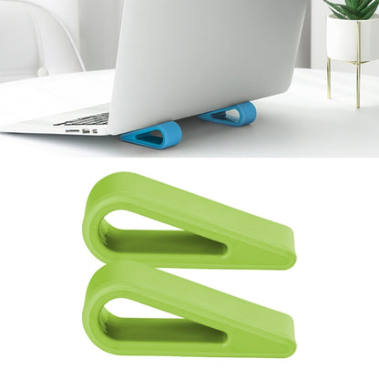 2 PCS Simple Notebook Computer Bracket Adjustable Height Increase Heat Dissipation Base Pad Holder (Green) - Laptop Stand by buy2fix | Online Shopping UK | buy2fix