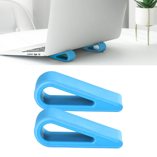 2 PCS Simple Notebook Computer Bracket Adjustable Height Increase Heat Dissipation Base Pad Holder (Blue) - Laptop Stand by buy2fix | Online Shopping UK | buy2fix