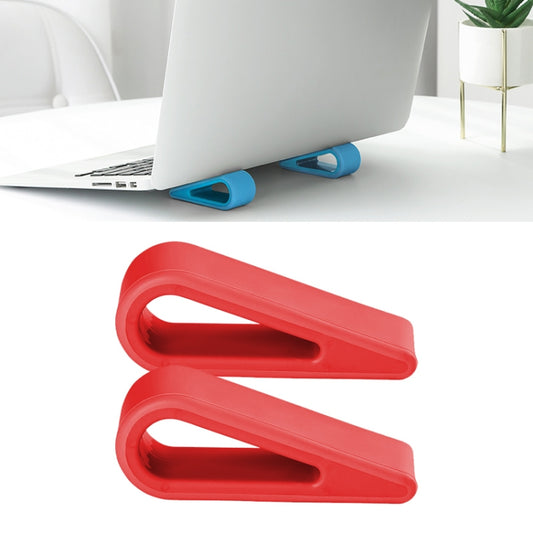 2 PCS Simple Notebook Computer Bracket Adjustable Height Increase Heat Dissipation Base Pad Holder (Red) - Laptop Stand by buy2fix | Online Shopping UK | buy2fix