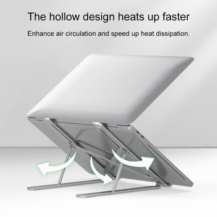 Portable Adjustable Laptop Stand Desktop Lifting Height Increase Rack Folding Heat Dissipation Holder, Style: Fan - Laptop Stand by buy2fix | Online Shopping UK | buy2fix