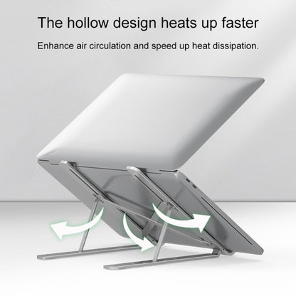 Portable Adjustable Laptop Stand Desktop Lifting Height Increase Rack Folding Heat Dissipation Holder, Style: Fan - Laptop Stand by buy2fix | Online Shopping UK | buy2fix