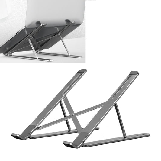 Portable Adjustable Laptop Stand Desktop Lifting Height Increase Rack Folding Heat Dissipation Holder, Style: Ordinary(Grey) - Laptop Stand by buy2fix | Online Shopping UK | buy2fix