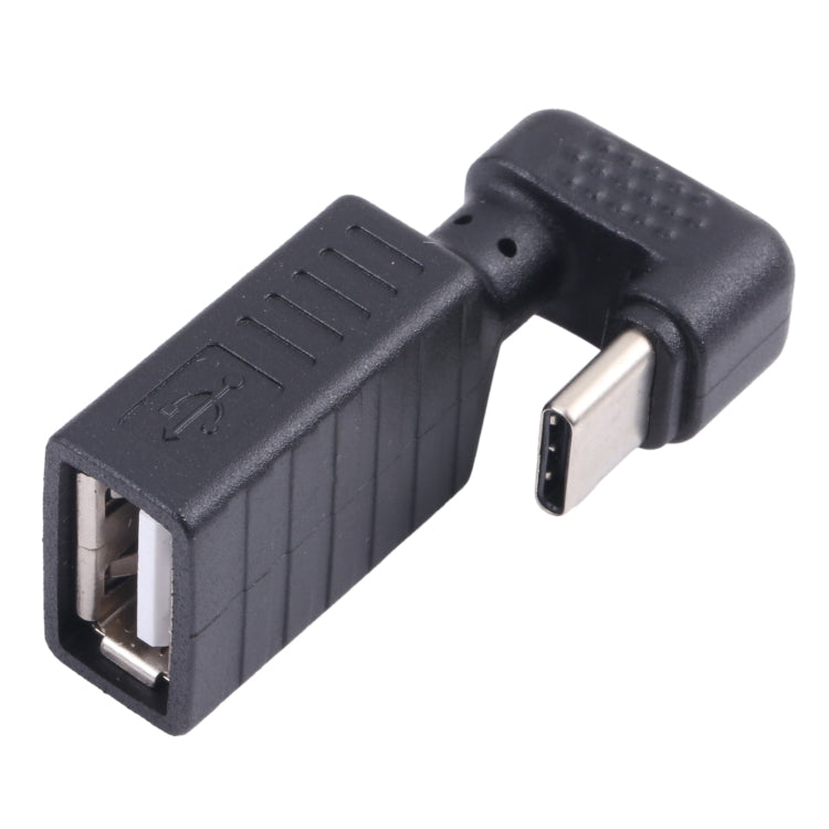 USB-C / Type-C Male to USB 2.0 Female U-shaped Elbow OTG Adapter by buy2fix