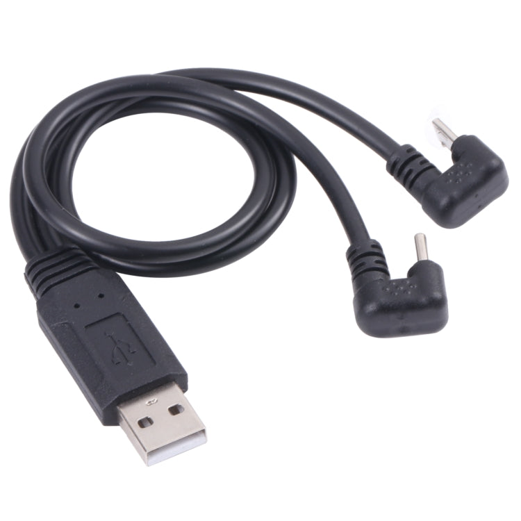 U-shaped USB-C / Type-C Male + Micro USB Male to USB Cable by buy2fix