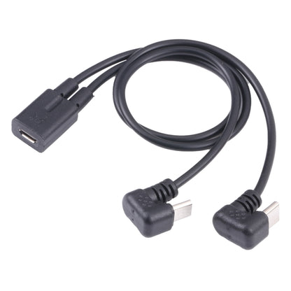 U-shaped USB-C / Type-C Male + Micro USB Male to Micro USB Female Cable by buy2fix