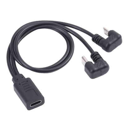 U-shaped USB-C / Type-C Male + Micro USB Male to USB-C / Type-C Female Cable by buy2fix