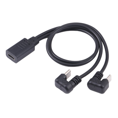 U-shaped USB-C / Type-C Male + Micro USB Male to USB-C / Type-C Female Cable by buy2fix