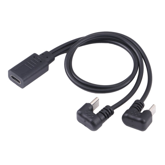 U-shaped USB-C / Type-C Male + Micro USB Male to USB-C / Type-C Female Cable by buy2fix