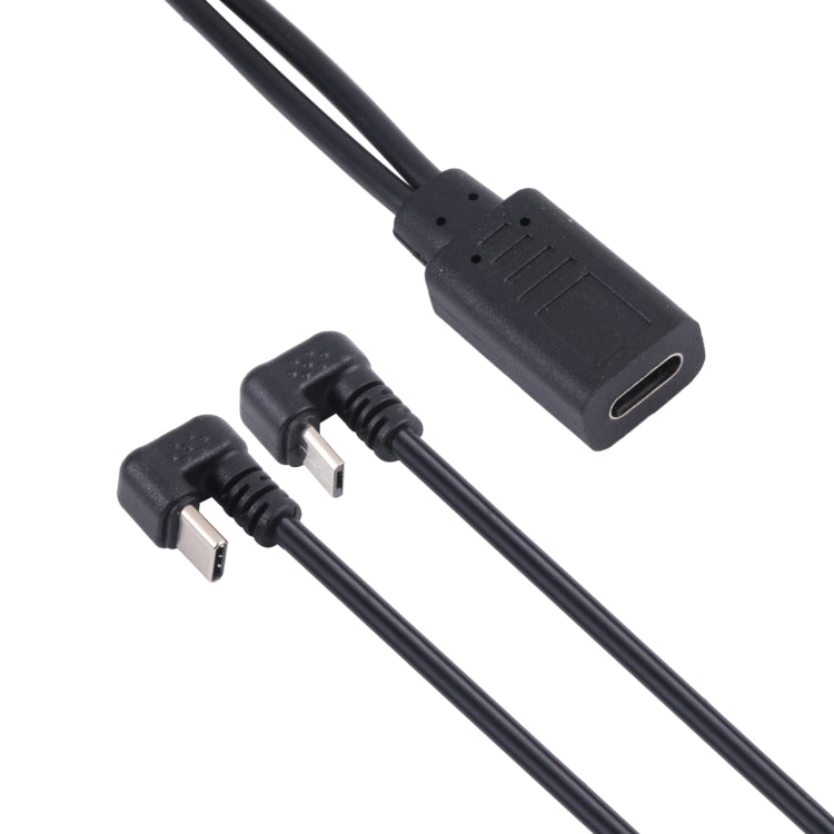 U-shaped USB-C / Type-C Male + Micro USB Male to USB-C / Type-C Female Cable by buy2fix