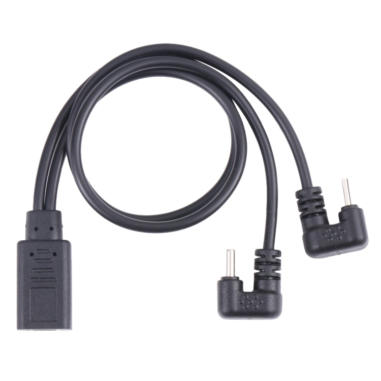 U-shaped USB-C / Type-C Male + Micro USB Male to USB-C / Type-C Female Cable by buy2fix