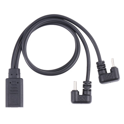 U-shaped USB-C / Type-C Male + Micro USB Male to USB-C / Type-C Female Cable by buy2fix