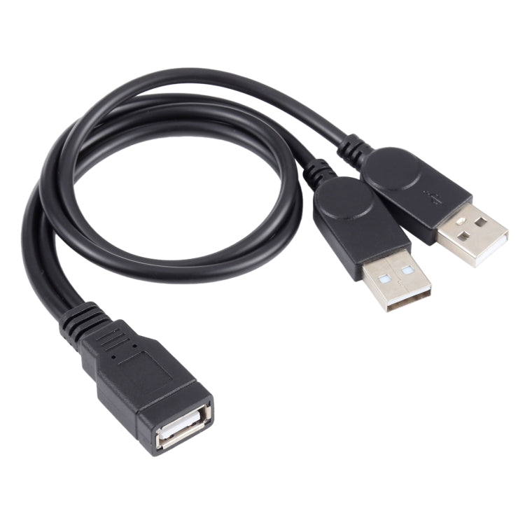 USB Female to 2 USB Male Cable, Length: About 30cm - USB Cable by buy2fix | Online Shopping UK | buy2fix