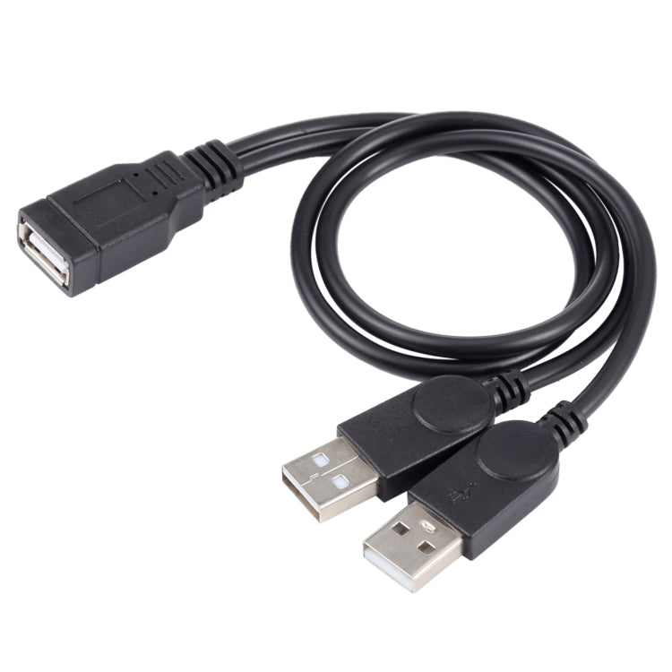 USB Female to 2 USB Male Cable, Length: About 30cm - USB Cable by buy2fix | Online Shopping UK | buy2fix
