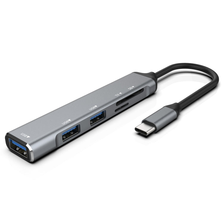 C-805 5 in 1 USB-C / Type-C to 3 USB 3.0 + TF / SD Card Reader Adapter by buy2fix