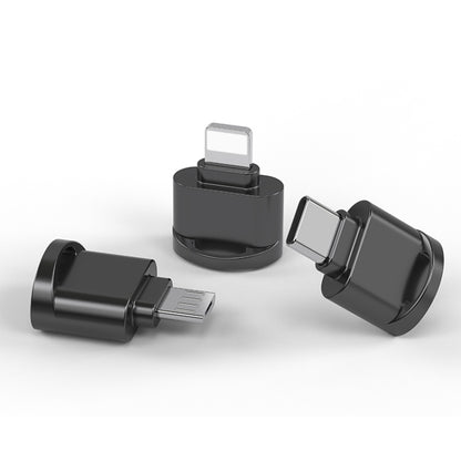 Micro USB to TF Card Adapter Mini TF Card Reader(Black) by buy2fix