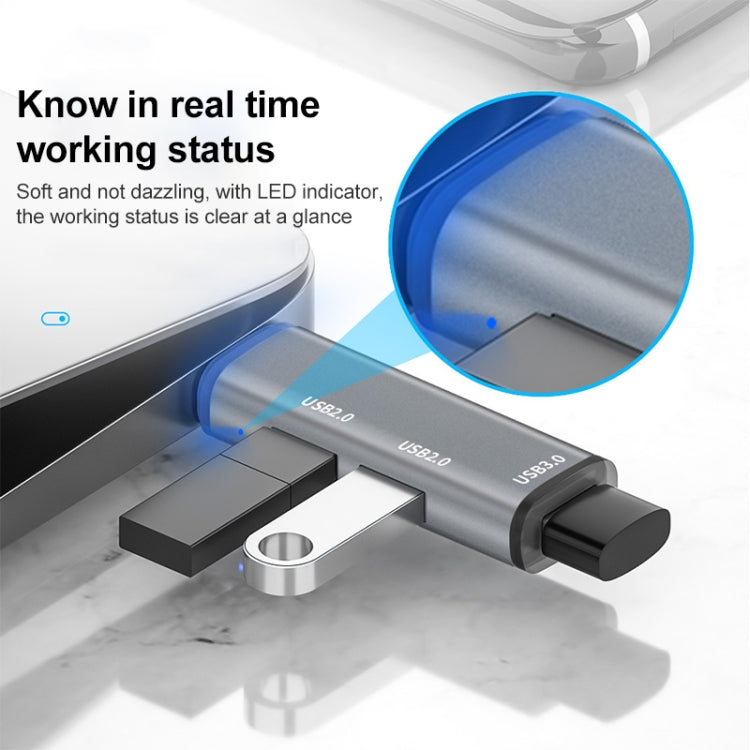 ADS-302C 3 In 1 Multi-function Type-C / USB-C HUB Docking Station (Silver) by buy2fix